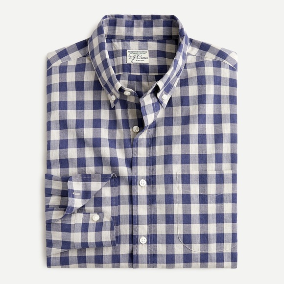 NWT J. Crew Stretch Cotton poplin Shirt gingham